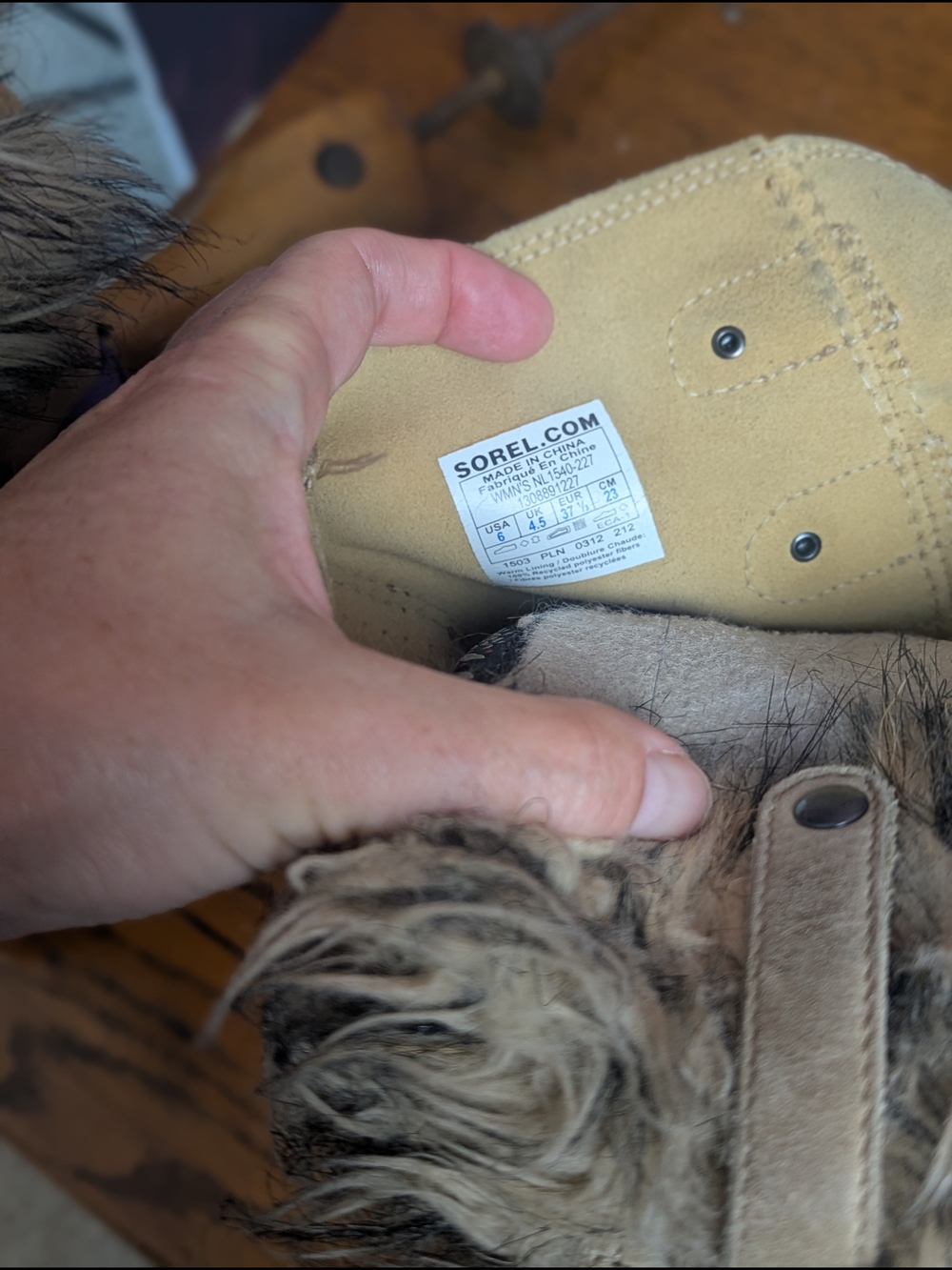 Sorel Joan of Arctic Waterproof Winter Snow Boots Tan Fur Women’s Size 6 - Picture 15 of 15